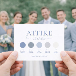 Dusty Blue Wedding Attire Card Einladung