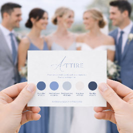 Dusty Blue Wedding Attire Card Einladung