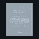 Dusty Blue Wedding Dankeschön Card<br><div class="desc">Dieses zeitlose,  romantische Design zeichnet sich durch ein modernes Skript aus,  das mit fett gedrucktem Text gepaart ist. Bitte kontaktieren Sie mich,  wenn Sie Hilfe bei diesem Design benötigen.</div>