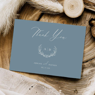 Dusty Blue Wedding Day Vielen Dank, dass Sie eine Einladung