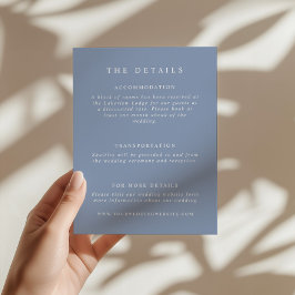 Dusty Blue Wedding Details Begleitkarte
