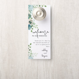 Dusty Blue Wedding Door Hanger Türanhänger