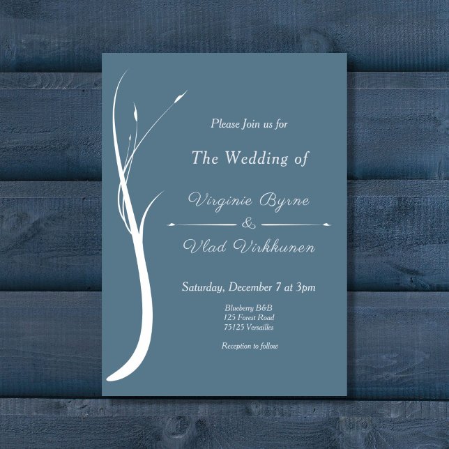 Dusty Blue Wedding Einladung (Dusty Blue Wedding Invitation)