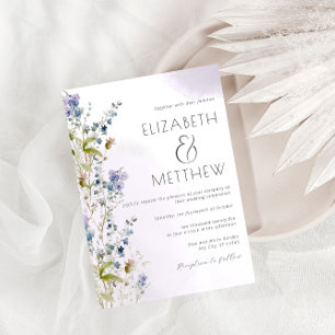 Dusty Blue Wedding Einladung