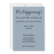 Dusty Blue Wedding Einladung