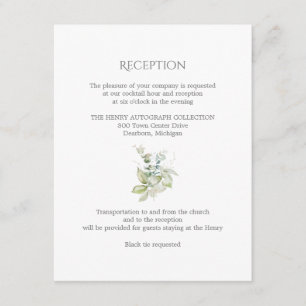 Dusty Blue Wedding Eleganter Frühling Begleitkarte