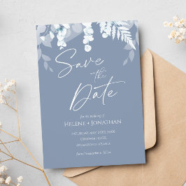 Dusty Blue Wedding Enregistrer La Date Invitation