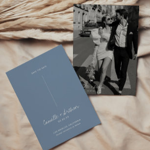 Dusty Blue Wedding Enregistrer la date Invitation