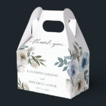 Dusty Blue Wedding Floral Elegantes Script Rustic Geschenkschachtel<br><div class="desc">Elegant dusty Blue Blues Hochzeitsgeschenk</div>