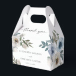 Dusty Blue Wedding Floral Elegantes Script Rustic Geschenkschachtel<br><div class="desc">Elegant dusty Blue Blues Hochzeitsgeschenk</div>