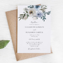 Dusty Blue Wedding Floral Elegantes Skript Rustika