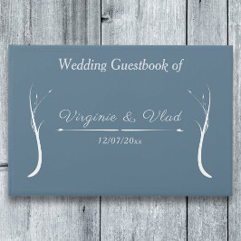 Dusty Blue Wedding Guest Book Gästebuch