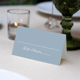 Dusty Blue Wedding Guest Tischnummer Platzkarte