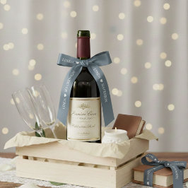 Dusty Blue wedding initial Couple name Satinband