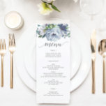 Dusty Blue Wedding Menu - Hochzeitsmenüs Menükarte<br><div class="desc">Dieses schöne Menü ist perfekt für Ihre nächste Veranstaltung! Editieren Sie einfach die Menüelemente und zeigen Sie dieses schöne Design auf jeder Platte!</div>