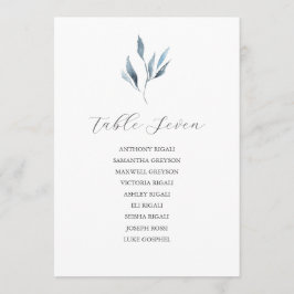 Dusty Blue Wedding Seating Chart Template Einladung