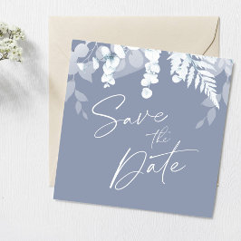 Dusty Blue Wedding speichert das Datum der Einladu Einladung