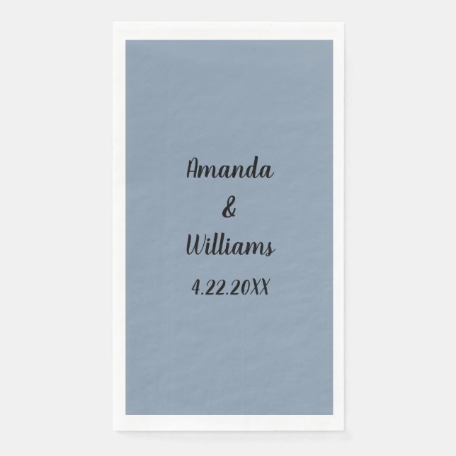 Dusty Blue Weddings Junggeselinnen-Abschied Indivi Serviette (Vorderseite)