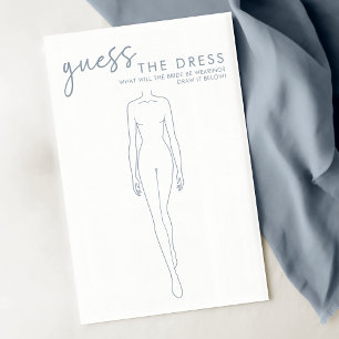 Dusty Blue & White Bridal Guess The Dress Game