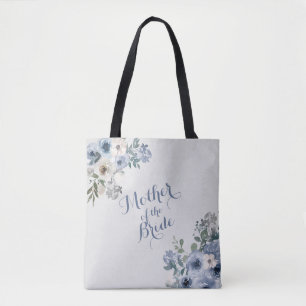 Dusty Blue White Floral Mutter der Braut Tasche