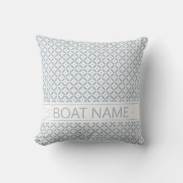 Dusty Blue & White Small Geometric Shippo Muster. Kissen