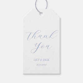 Dusty Blue & White Wedding Vielen Dank für Ihre Un Geschenkanhänger