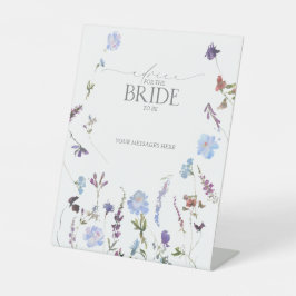 Dusty Blue Wildblume Beratung zur Braut Sockelschild