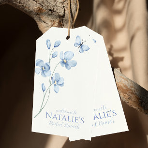 Dusty Blue Wildblume Brautparty Begrüßungsgeschenk Geschenkanhänger
