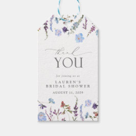 Dusty Blue Wildblume Brautparty Personal Geschenkanhänger