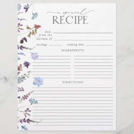 Dusty Blue Wildblume Brautparty Rezept Seite