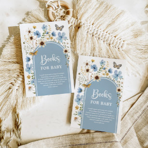 Dusty Blue Wildblume Meadow Books for Baby Boy Begleitkarte