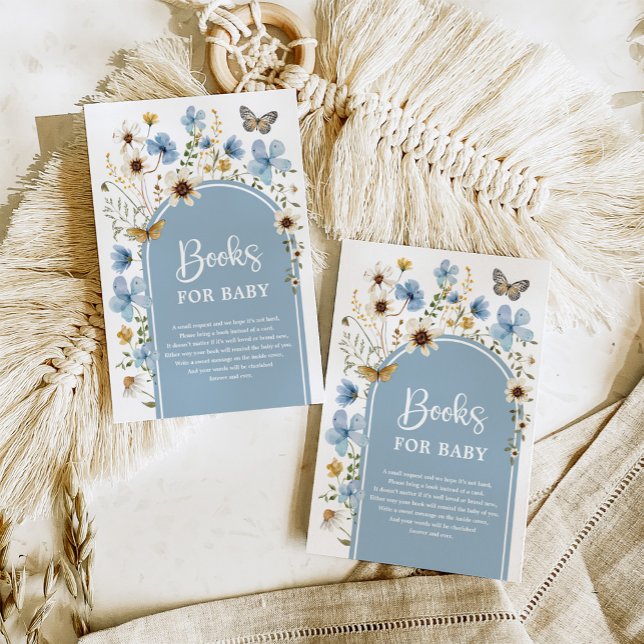 Dusty Blue Wildblume Meadow Books for Baby Boy Begleitkarte (Von Creator hochgeladen)