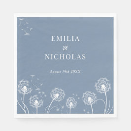 Dusty Blue Wildblume Wedding Serviette