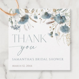 Dusty blue Wildblumen boho Brautparty Geschenkanhänger