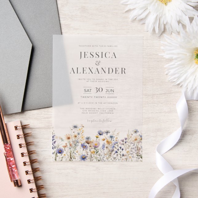 Dusty Blue Wildblumen Elegante Hochzeit (Hochzeit)