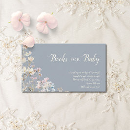 Dusty Blue Wildflower Books for Baby Begleitkarte