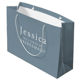 Dusty Blue Will You Be My Bridesmaid Proposal Große Geschenktüte
