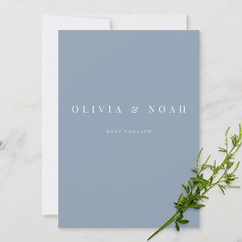 Dusty Blue Wir sind eine Verlobte Ankündigungskart Ankündigung