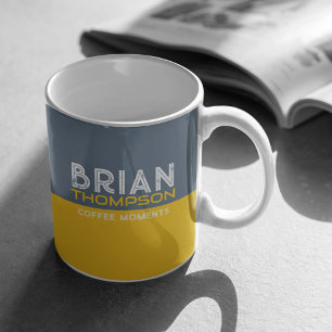 Dusty Blue / Yellowish Stylish Kaffeetasse
