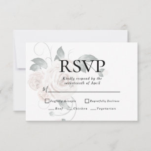 Dusty Blush Floral UAWG Menü-Auswahl RSVP Karte