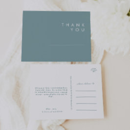 Dusty Boho | Blue and Green Wedding Vielen Dank Postkarte