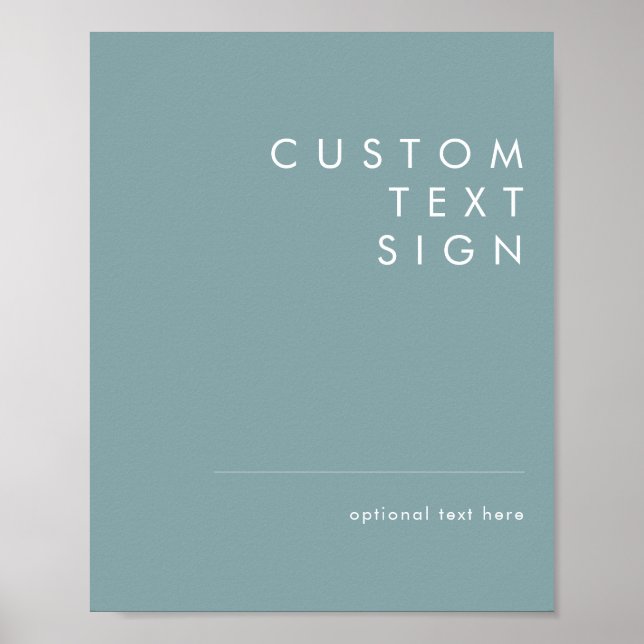 Dusty Boho | Blue Cards und Geschenke Custom Sign Poster (Vorne)