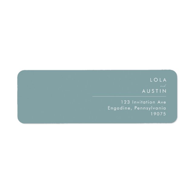 Dusty Boho | Blue Return Address Label (Vorne)