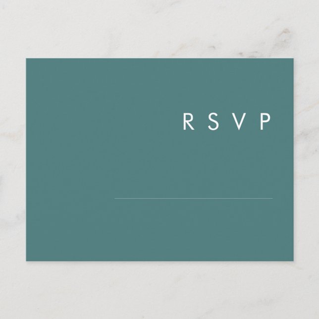 Dusty Boho | Carte postale RSVP de mariage vert (Devant)