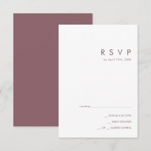 Dusty Boho Carte RSVP violette
