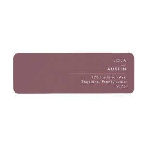 Dusty Boho Étiquette d'adresse de retour violet