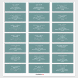 Dusty Boho | Green Guest Address Labels