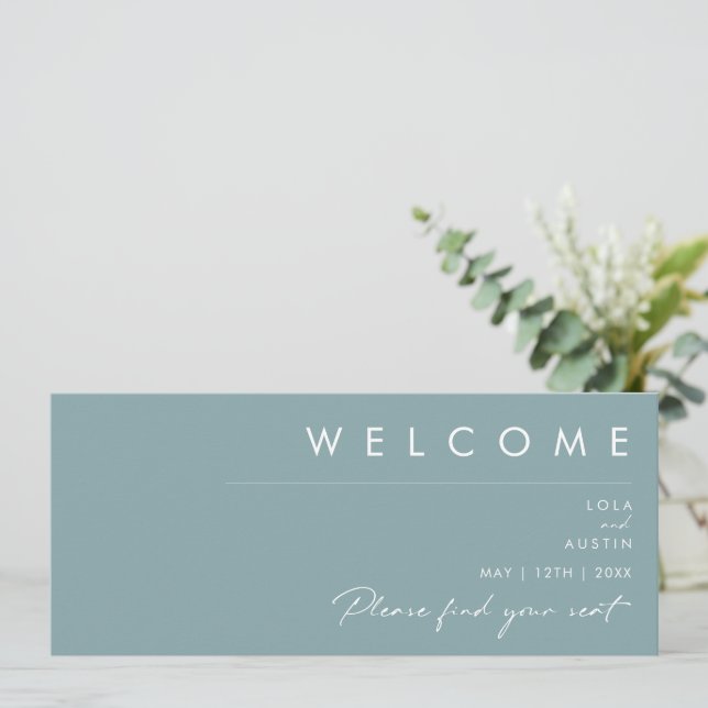 Dusty Boho | Header für blaue Seekarten (Stehend Vorderseite)