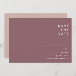 Dusty Boho Lila & Rose Save the Date Horizontal