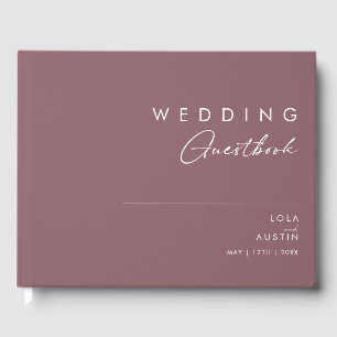 Dusty Boho   Livre d'invités Mariage violet et Ros